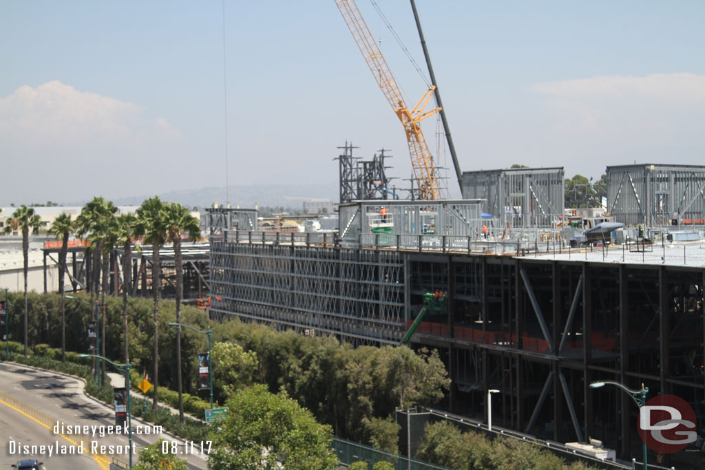 In the distance the Millennium Falcon building.