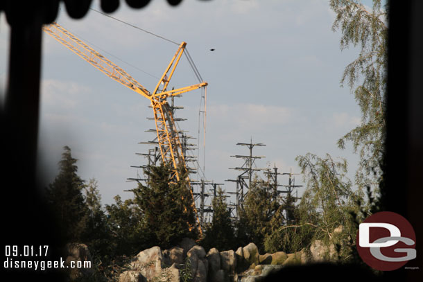 Star Wars: Galaxy's Edge construction is visible as you reach the Rivers of America.