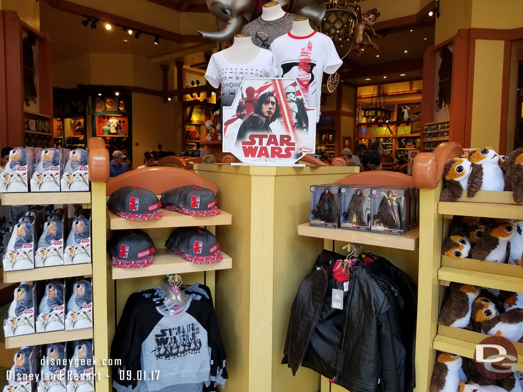 Star Wars has taken over the section closest to the Starbucks entrance.