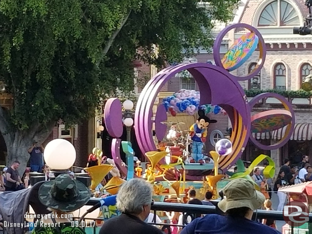 Mickey passing through Town Square as I boarded the train.