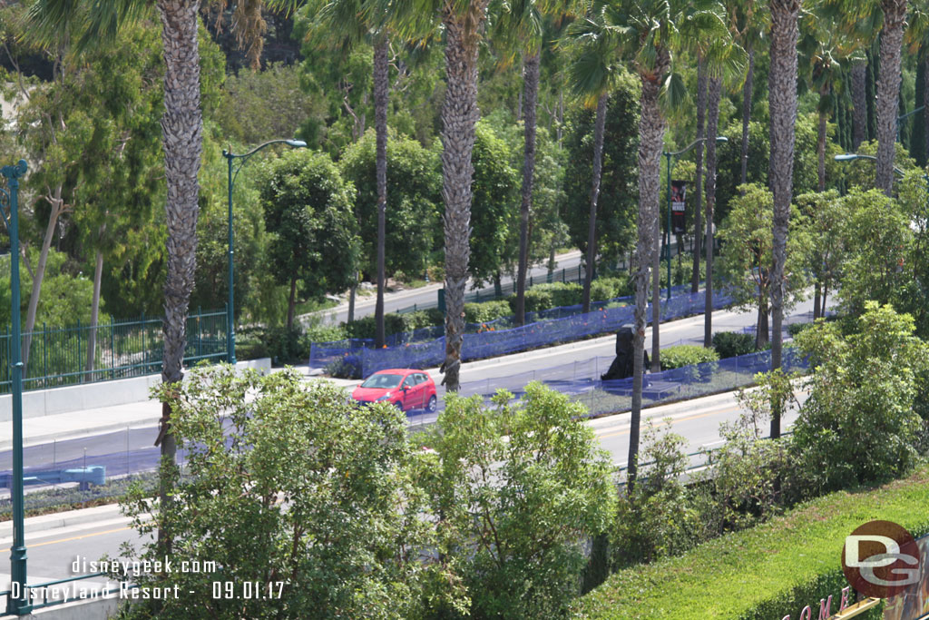 The annual 1/2 Marathon is this weekend.  Fences up on Disneyland Drive.