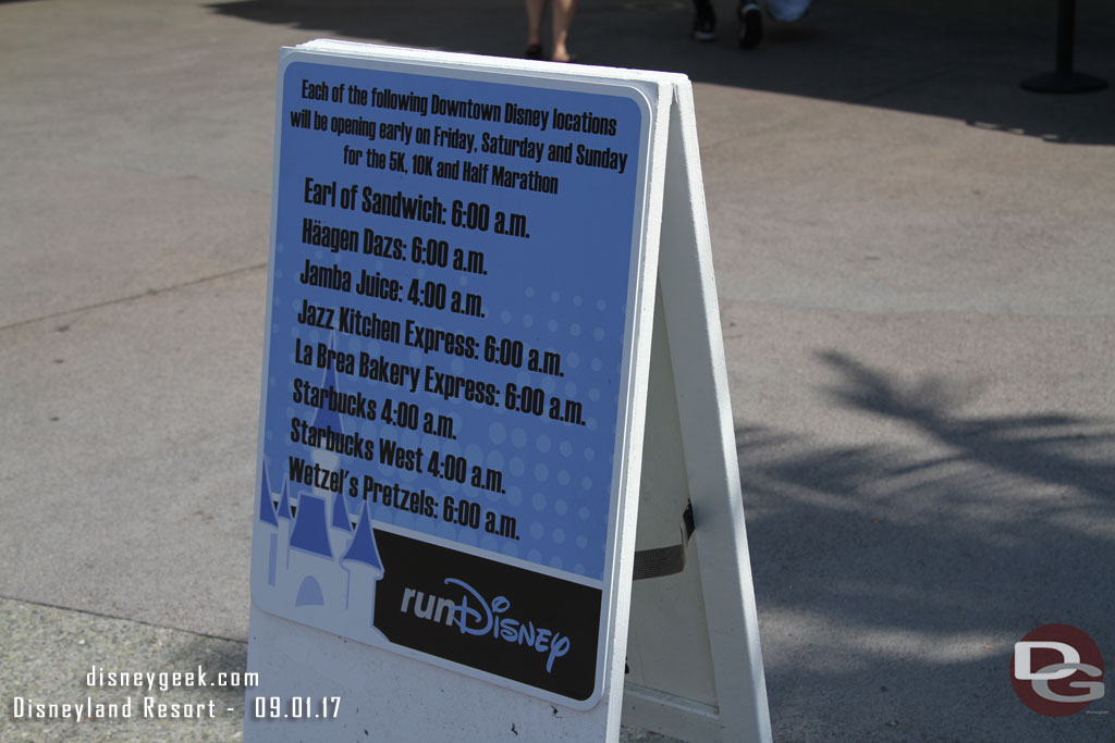 Several places in Downtown Disney had extended hours too.