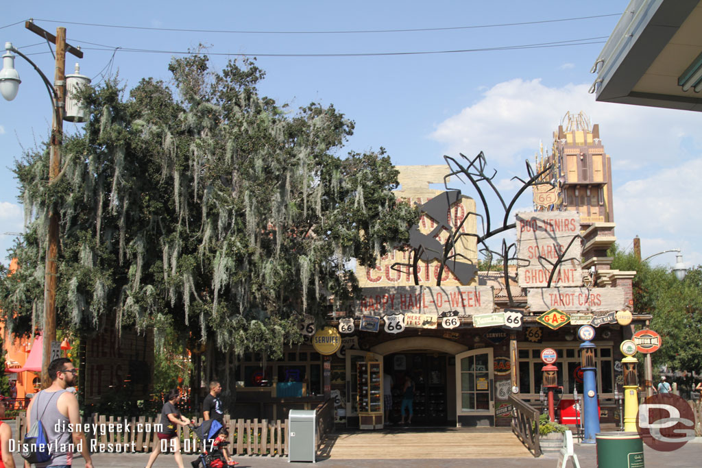 Lizzie has decorated for Haul-O-Ween already.  The rest of the residents will be in the coming days.  HalloweenTime kicks off Sept 15th at the Disneyland Resort.