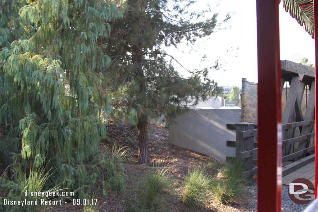 I was on the left hand side so the view was new to me.  Approaching the Critter Country Trestle