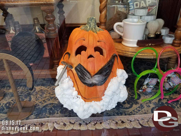 A couple of the pumpkins along Main Street USA