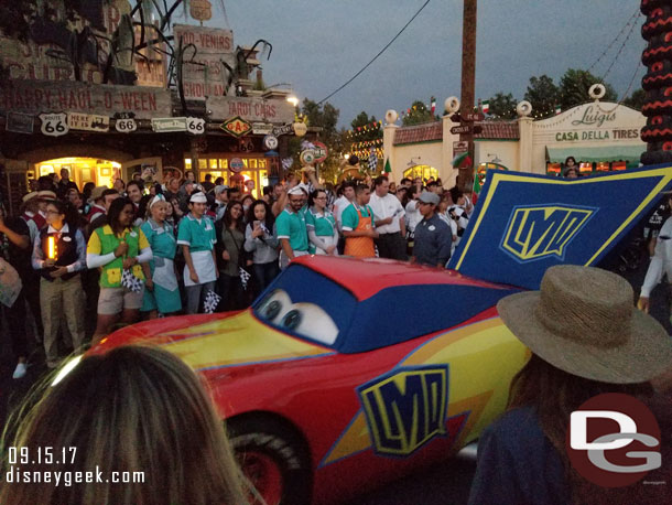 Lightning making his way through the crowd.