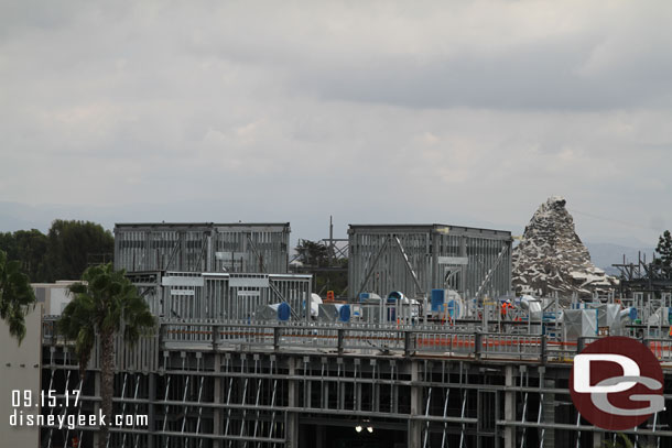 Panning across more HVAC and other equipment being installed on the roof of the Battle Escape Building.