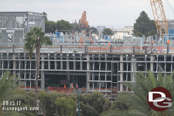 A better view showing how large the apparent opening is on the second floor.  Note the workers in it.