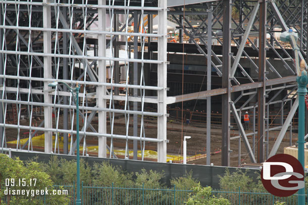 In the hanger portion it looks like they are preparing for a concrete pour.