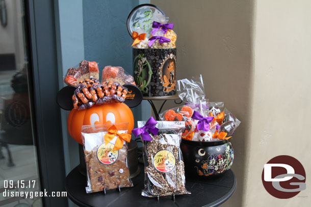 Some of the Halloween Treats from Trolley Treats on display.