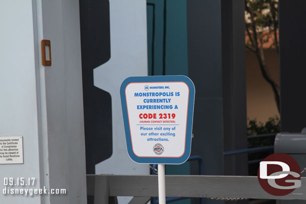 Monsters Inc is closed for renovation.