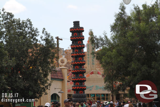 Next stop Cars Land where the residents have decorated for Haul-O-Ween.