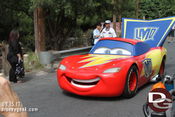 Super Hero Lightning McQueen heading to the Cozy Cone.