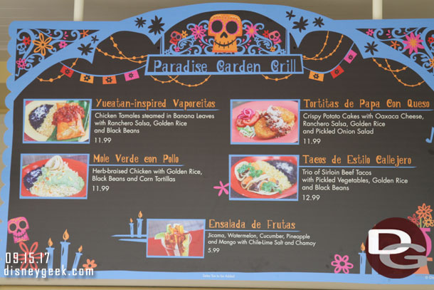 Paradise Garden Grill features a special menu for the event.