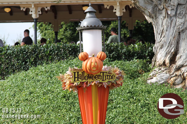 Next stop Disneyland.  Main Street and the entrance area had the normal Halloween Time decorations.