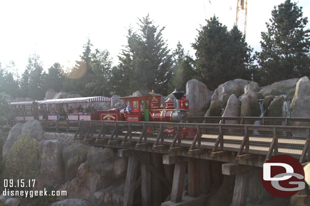 Disneyland Railroad steaming by.