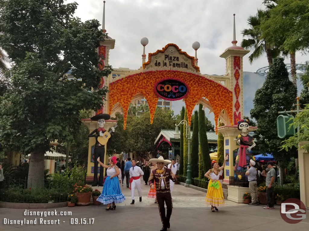 A Musical Celebration of Coco takes place several times a day.