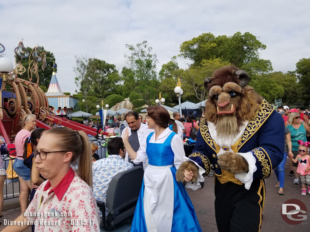 As well as Belle and the Beast in Fantasyland.