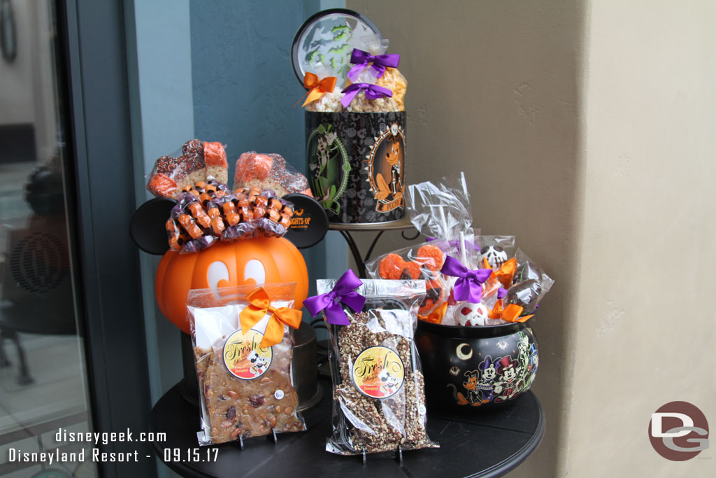 Some of the Halloween Treats from Trolley Treats on display.