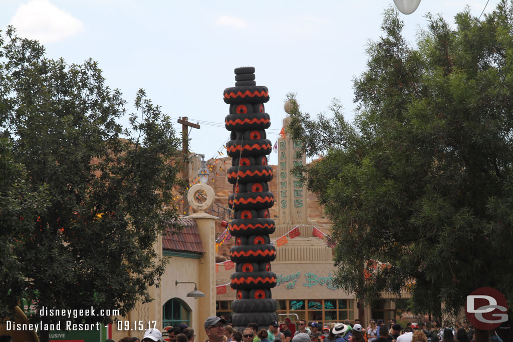 Next stop Cars Land where the residents have decorated for Haul-O-Ween.