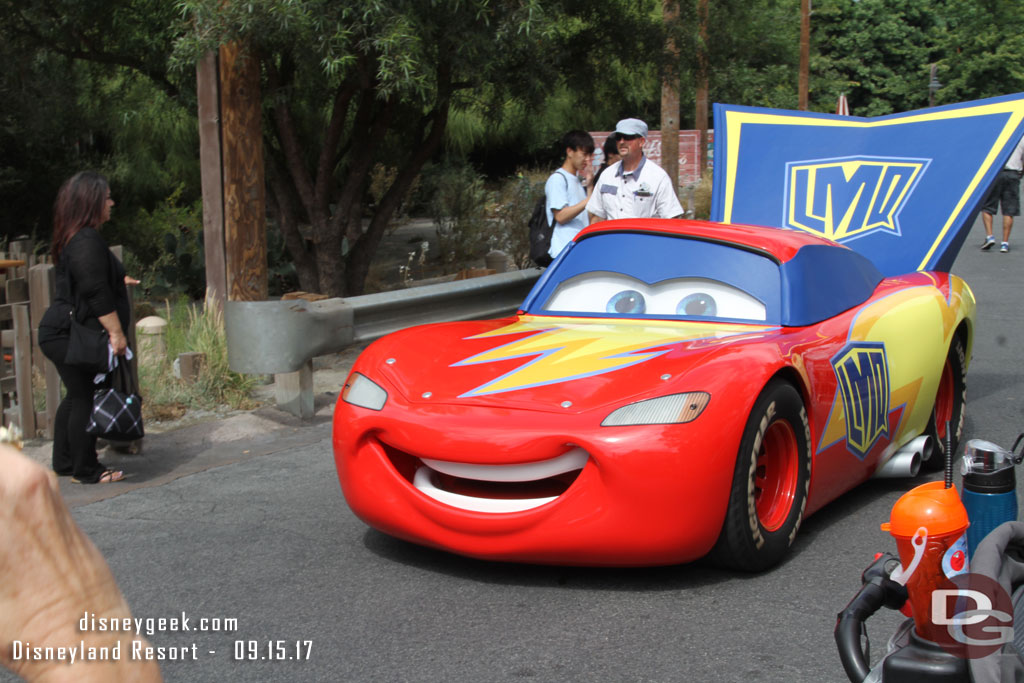 Super Hero Lightning McQueen heading to the Cozy Cone.