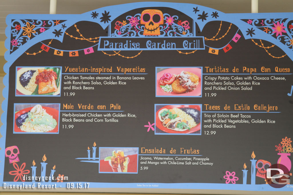 Paradise Garden Grill features a special menu for the event.