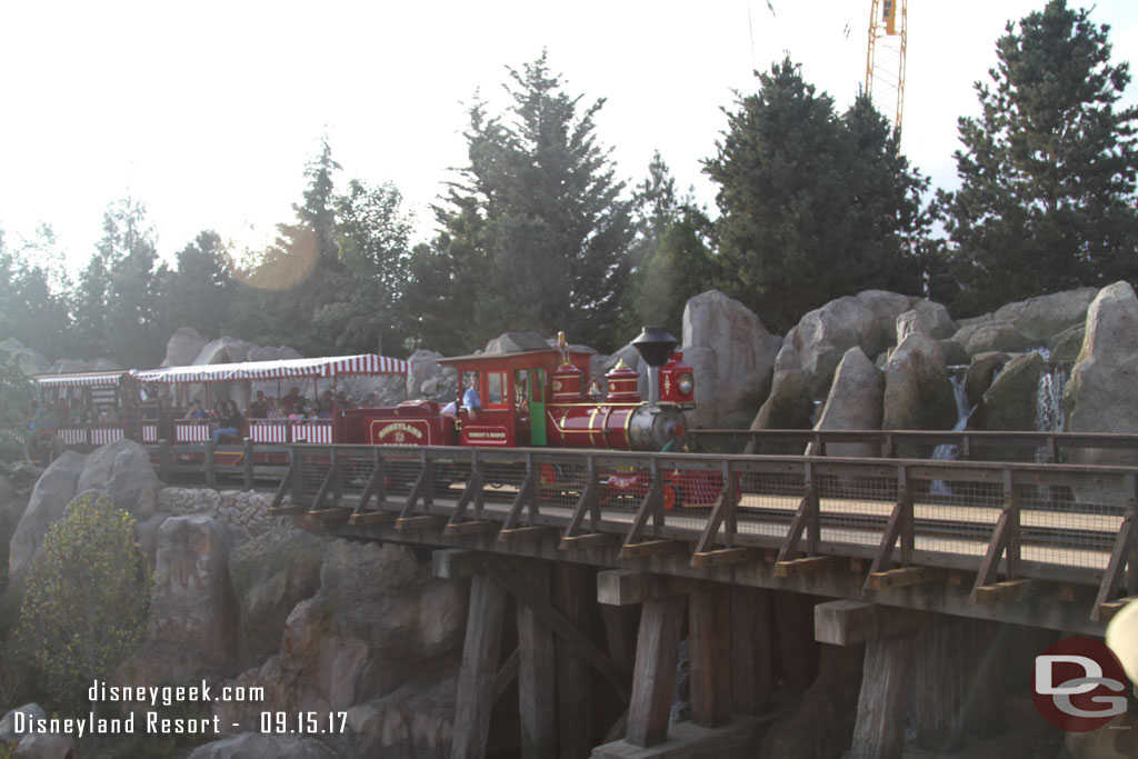 Disneyland Railroad steaming by.