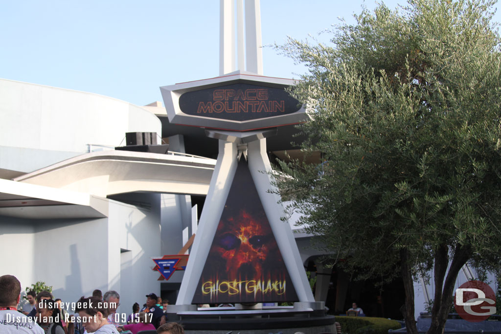 Space Mountain Ghost Galaxy was down when I walked by.