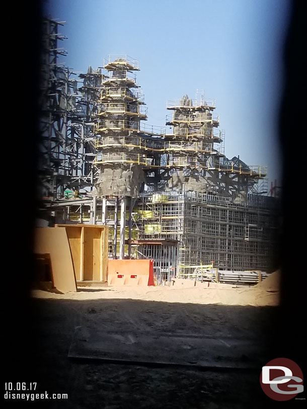 Star Wars: Galaxy's Edge pictures from the Big Thunder Trail entrance.  No truck blocking my view this time.