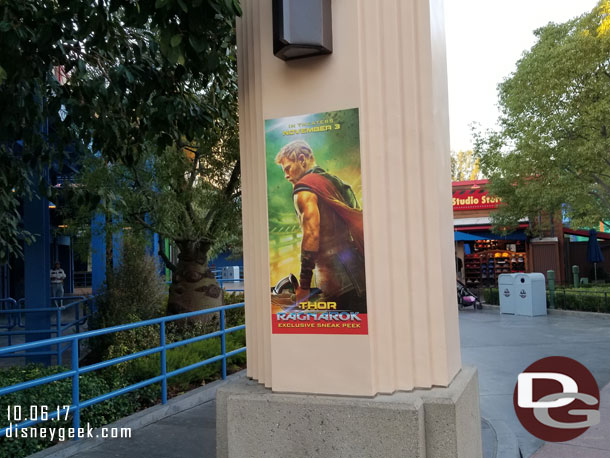 A couple posters as you enter the studios area.