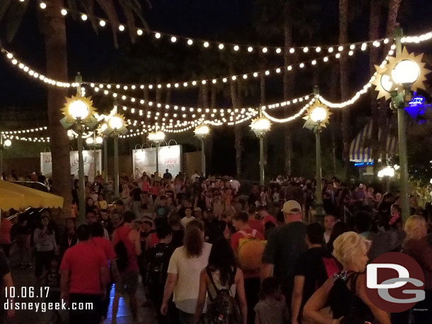 Paradise Pier was busy, as is normal on a Friday during Halloween time when Disneyland is closed for a party.