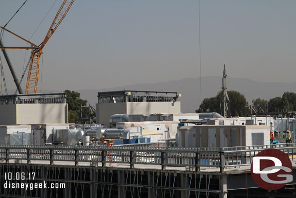 On the roof more HVAC equipment has been installed.