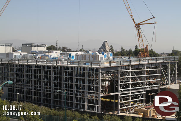 Preparations for the exterior wall are underway on the side of the building.