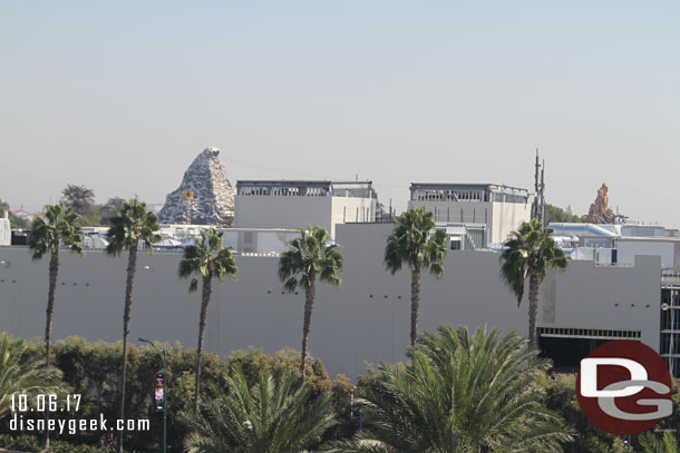 Exterior wall has been added to the structures on the roof.