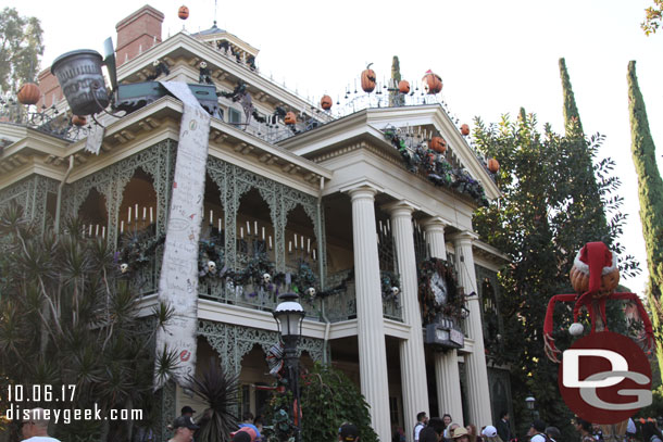 Used a FastPass for Haunted Mansion Holiday.