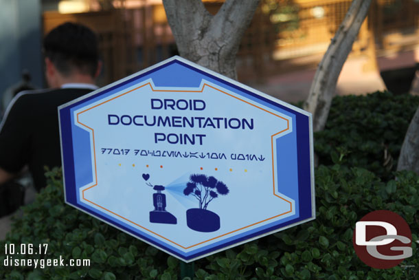 There were other signs up throughout Tomorrowland as part of the test.