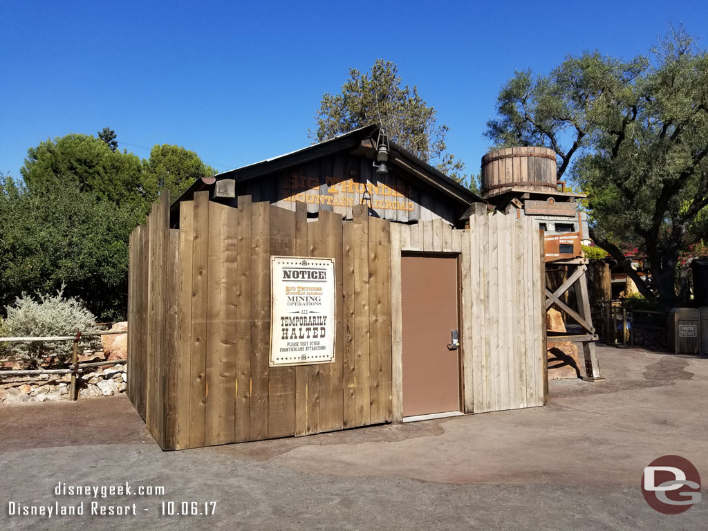 Big Thunder is closed for renovation.