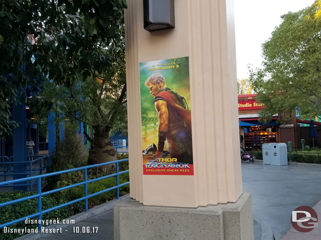 A couple posters as you enter the studios area.