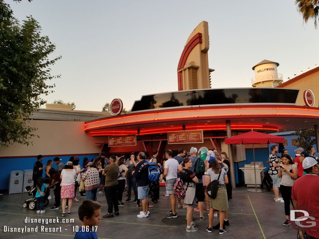 The line at the bar was starting to fill the switchbacks.  Later in the evening it completely filled them and then some.