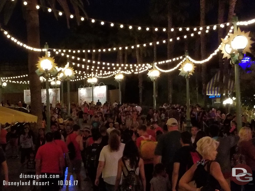 Paradise Pier was busy, as is normal on a Friday during Halloween time when Disneyland is closed for a party.