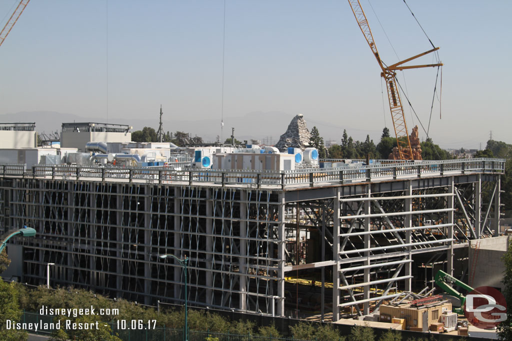 Preparations for the exterior wall are underway on the side of the building.