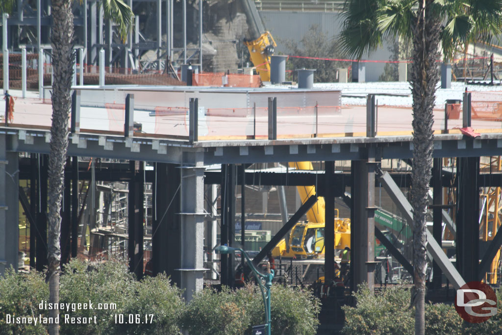 Work is underway in the village area, but the building obstructs most of the view and as soon as the walls go on we will not get to see anything anymmore.