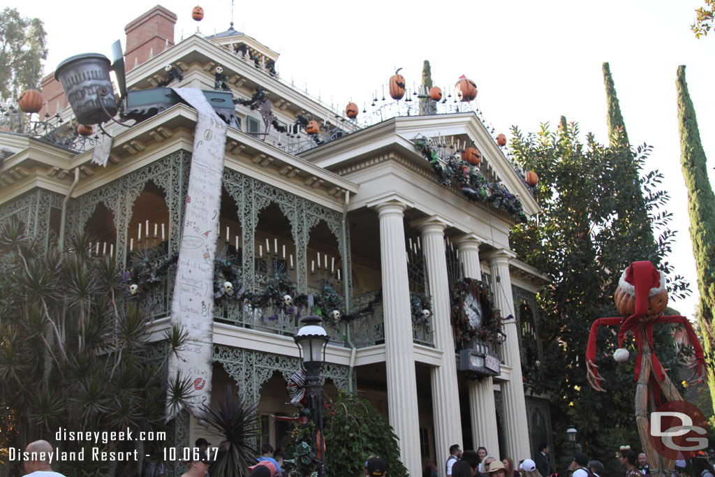 Used a FastPass for Haunted Mansion Holiday.