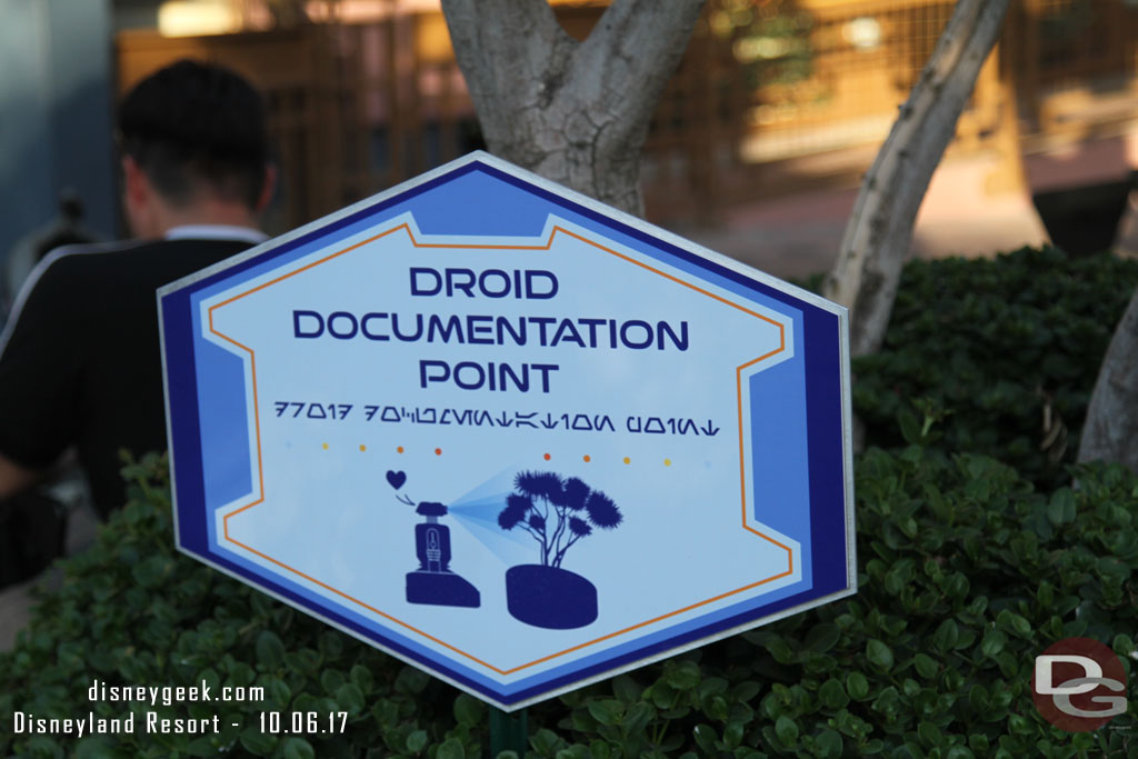 There were other signs up throughout Tomorrowland as part of the test.