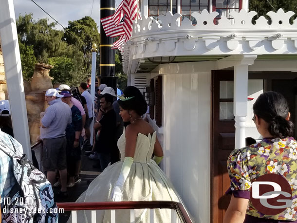 Princess Tiana was onboard for this cruise and she was strolling around the decks visiting with guests.