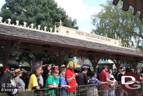 New Orleans Square was extremely busy..  I lucked out in Tomorrowland.