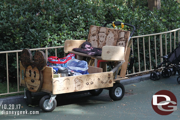 Spotted this unique stroller as I exited the train at the Toon Town Depot.