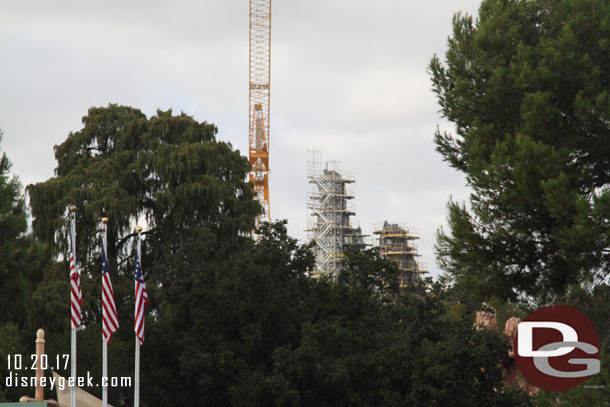 Star Wars mountains from Frontierland near the Stage Door Cafe