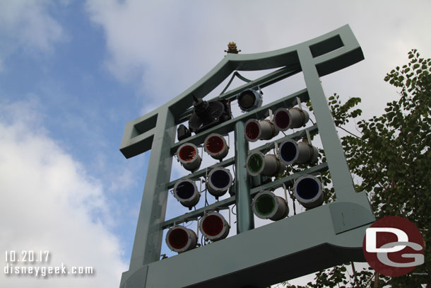 The snow machines in the Small World Mall area have been installed too.