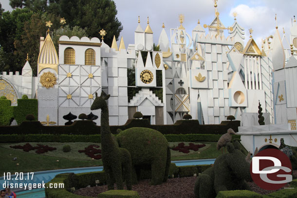 Small World closes for the Holiday installation Monday.  Exterior lights are starting to be installed already.